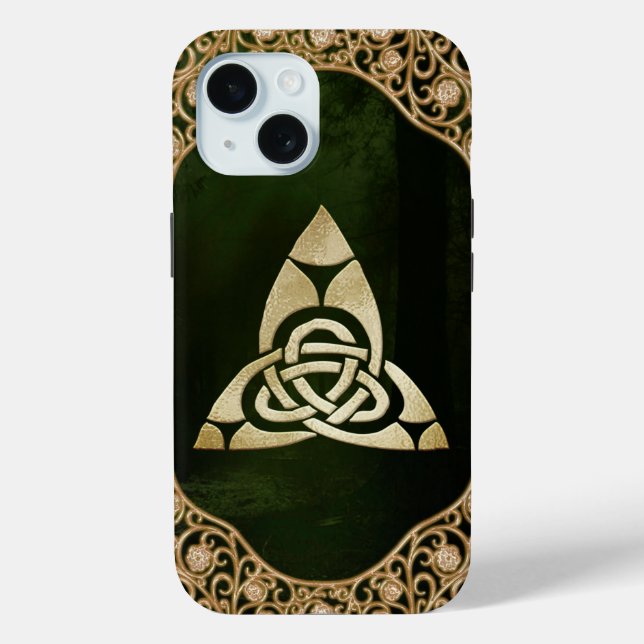 Celtic Trinity Knot on Forest Shadows  Case-Mate iPhone Case (Back)