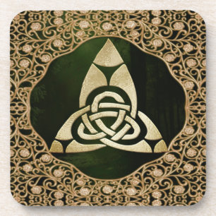 Celtic Trinity Knot on Forest Shadows Coaster