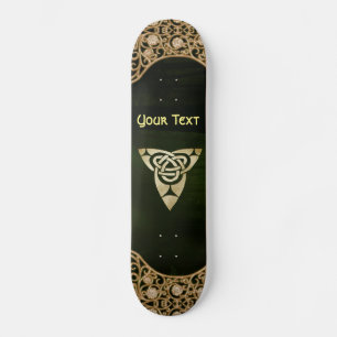 Celtic Trinity Knot on Forest Shadows  Skateboard