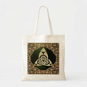Celtic Trinity Knot on Forest Shadows Tote Bag