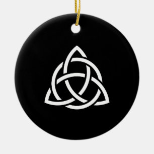 Celtic Trinity Knot Triquetra Symbol Ceramic Ornament