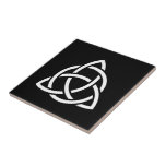Celtic Trinity Knot Triquetra Symbol Ceramic Tile<br><div class="desc">Also known as the Triquetra,  the trinity knot is commonly associated with earth,  fire,  and air. It represents the mind,  body,  and soul.</div>