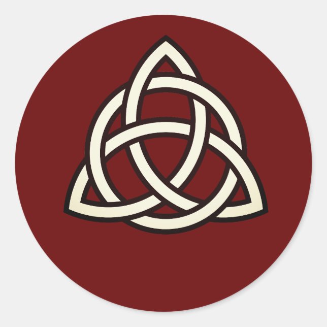 Celtic Trinity Knot Triquetra Symbol Classic Round Sticker (Front)