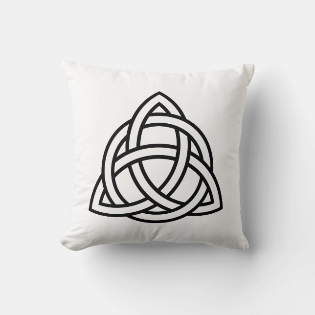 Celtic Trinity Knot Triquetra Symbol  Cushion (Front)