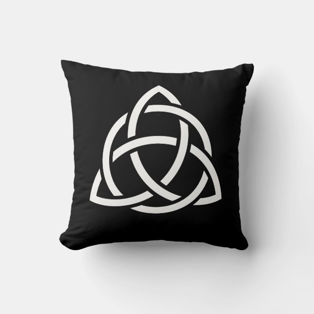 Celtic Trinity Knot Triquetra Symbol Cushion (Front)