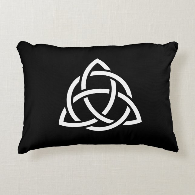 Celtic Trinity Knot Triquetra Symbol Decorative Cushion (Front)