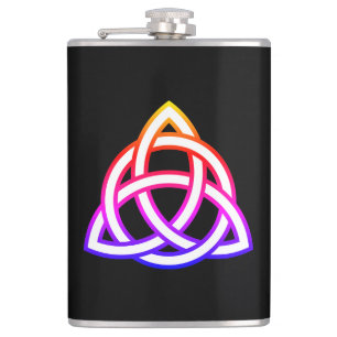 Celtic Trinity Knot Triquetra Symbol Hip Flask