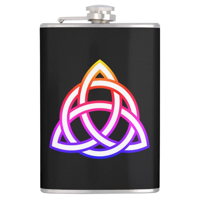 Celtic Trinity Knot Triquetra Symbol Hip Flask (Front)