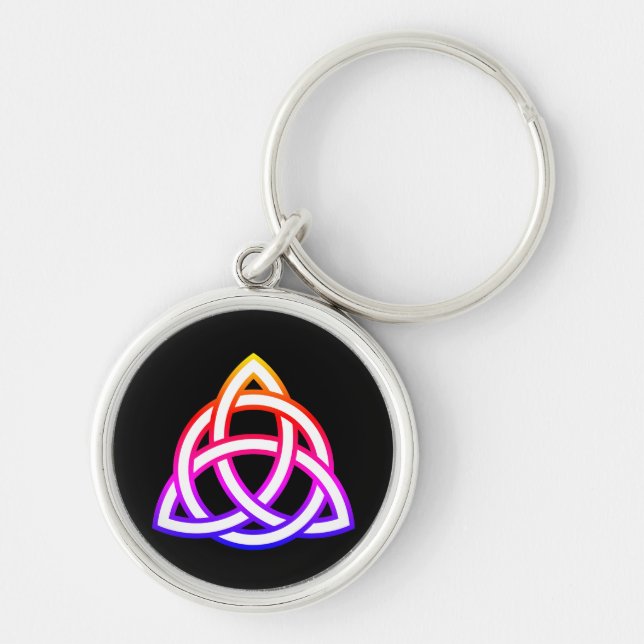 Celtic Trinity Knot Triquetra Symbol Key Ring (Front)