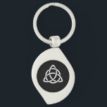 Celtic Trinity Knot Triquetra Symbol Key Ring<br><div class="desc">Also known as the Triquetra,  the trinity knot is commonly associated with earth,  fire,  and air. It represents the mind,  body,  and soul.</div>