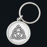 Celtic Trinity Knot Triquetra Symbol Key Ring<br><div class="desc">Also known as the Triquetra,  the trinity knot is commonly associated with earth,  fire,  and air. It represents the mind,  body,  and soul.</div>