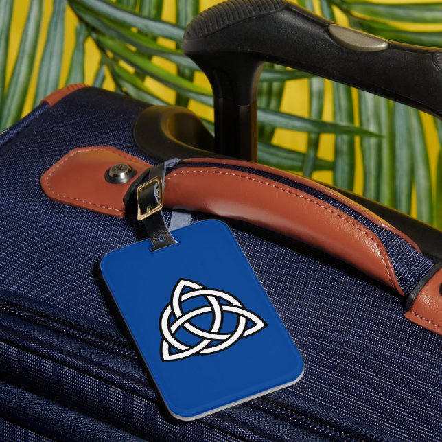 Celtic Trinity Knot Triquetra Symbol Luggage Tag (Front Insitu 1)
