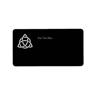 Celtic Trinity Knot Triquetra Symbol Personalised Label