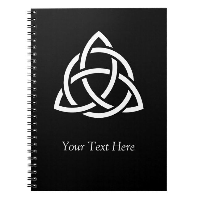 Celtic Trinity Knot Triquetra Symbol Personalised Notebook (Front)