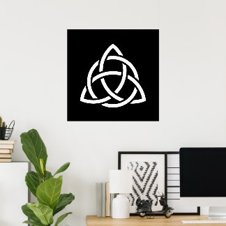 Celtic Trinity Knot Triquetra Symbol Poster