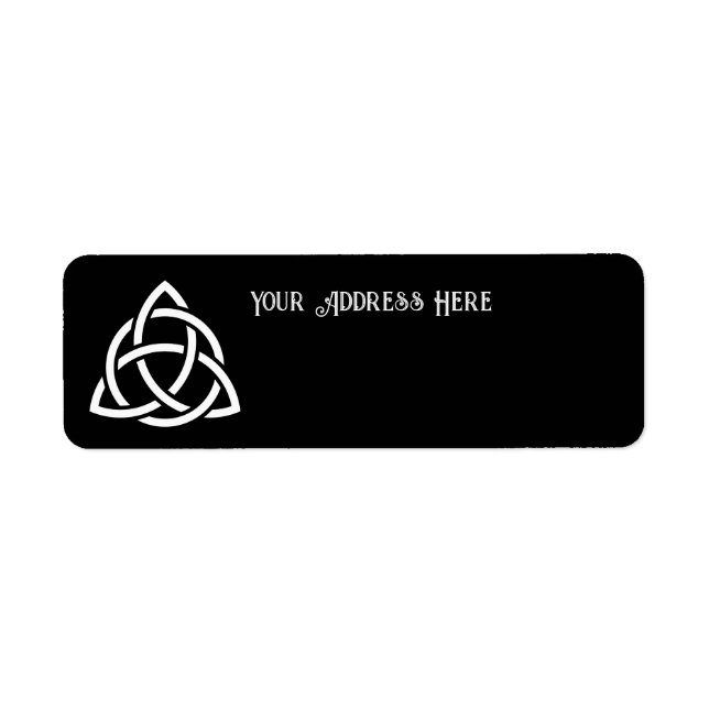 Celtic Trinity Knot Triquetra Symbol Return Address Label (Front)