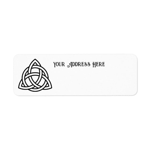 Celtic Trinity Knot Triquetra Symbol Return Address Label (Front)