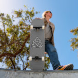 Celtic Trinity Knot Triquetra Symbol Skateboard<br><div class="desc">Also known as the Triquetra,  the trinity knot is commonly associated with earth,  fire,  and air. It represents the mind,  body,  and soul.</div>