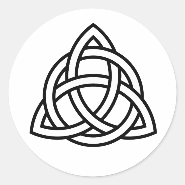 Celtic Trinity Knot Triquetra Symbol Sticker Label (Front)