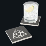 Celtic Trinity Knot Triquetra Symbol Stone Coaster<br><div class="desc">Also known as the Triquetra,  the trinity knot is commonly associated with earth,  fire,  and air. It represents the mind,  body,  and soul.</div>