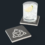 Celtic Trinity Knot Triquetra Symbol Stone Coaster<br><div class="desc">Also known as the Triquetra,  the trinity knot is commonly associated with earth,  fire,  and air. It represents the mind,  body,  and soul.</div>