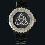 Celtic Trinity Knot Triquetra Symbol Watch<br><div class="desc">Also known as the Triquetra,  the trinity knot is commonly associated with earth,  fire,  and air. It represents the mind,  body,  and soul.</div>