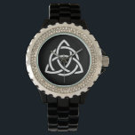 Celtic Trinity Knot Triquetra Symbol Watch<br><div class="desc">Also known as the Triquetra,  the trinity knot is commonly associated with earth,  fire,  and air. It represents the mind,  body,  and soul.</div>