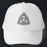 Celtic Trinity Knot Triquetra Wicca Symbol Trucker Hat<br><div class="desc">Also known as the Triquetra,  the trinity knot is commonly associated with earth,  fire,  and air. It represents the mind,  body,  and soul.</div>