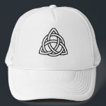 Celtic Trinity Knot Triquetra Wicca Symbol Trucker Hat<br><div class="desc">Also known as the Triquetra,  the trinity knot is commonly associated with earth,  fire,  and air. It represents the mind,  body,  and soul.</div>