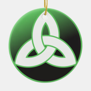Celtic Trinity Knot Up Ceramic Tree Decoration