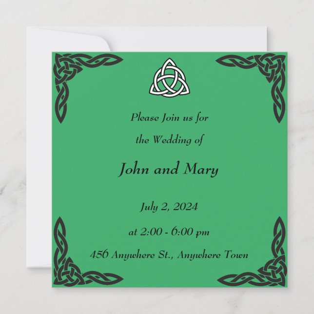 Celtic Trinity Knot Wedding Invitation (Front)