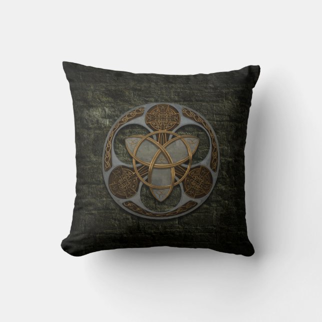 Celtic Trinity Shield Cushion (Front)
