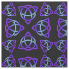 Celtic Triquetra Pattern Blues and Purple on Black