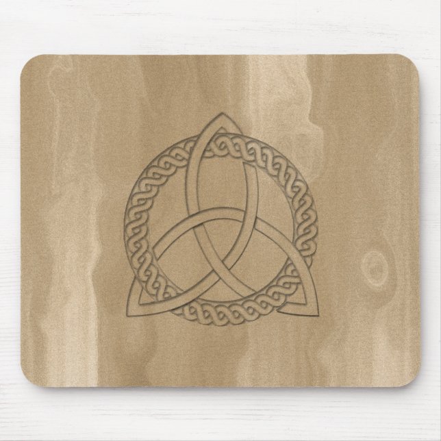 Celtic Triquetra Trinity Knot Button Mousepad (Front)