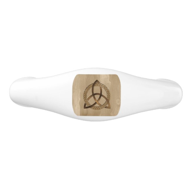 Celtic Triquetra Trinity Knot Ceramic Drawer Pull (Front)