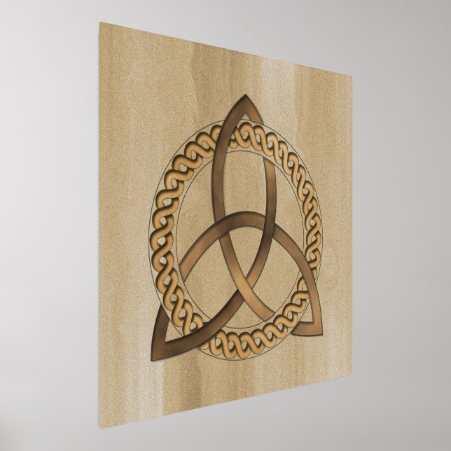 Celtic Triquetra Trinity Knot Foil Print (Laydown)