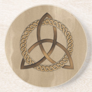 Celtic Triquetra Trinity Knot Sandstone Coaster