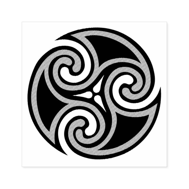 Celtic Triskele Ornament Rubber Stamp (Imprint)