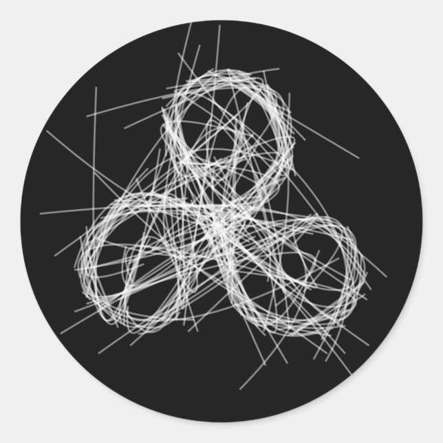 Celtic triskele - Triple spiral symbol. Classic Round Sticker (Front)