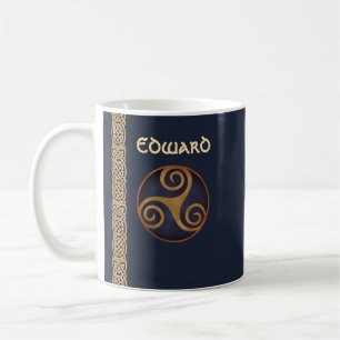 Celtic Triskelion (Blue) Custom Template Coffee Mug