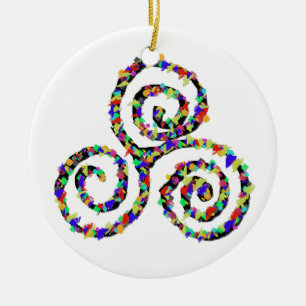 Celtic Triskelion Strength Ceramic Ornament