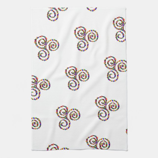 Celtic Triskelion Strength Tea Towel (Vertical)