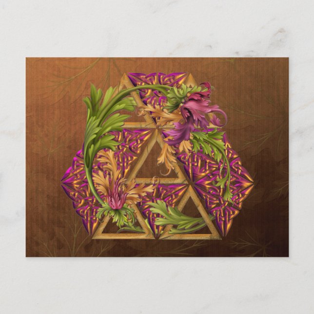 Celtic Triskels Ornamental Postcard (Front)