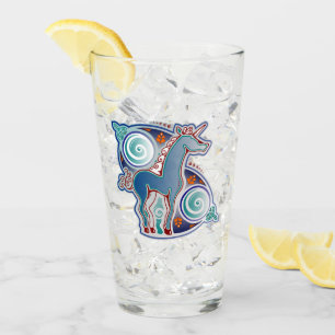 Celtic unicorn glass