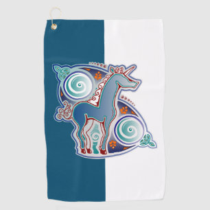 Celtic unicorn golf towel