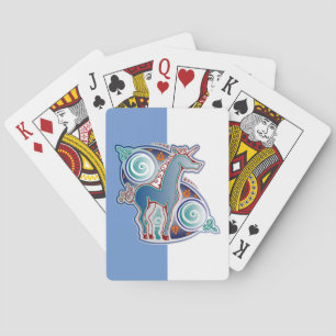 Celtic unicorn playing cards