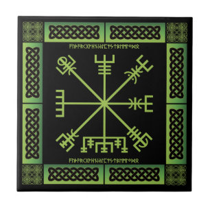 Celtic Vegvisir Ceramic Tile