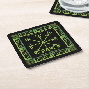 Celtic Vegvisir Paper Coasters