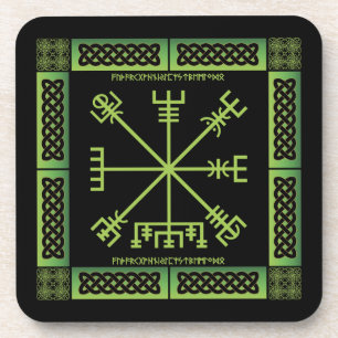 Celtic Vegvisir Plastic Coasters