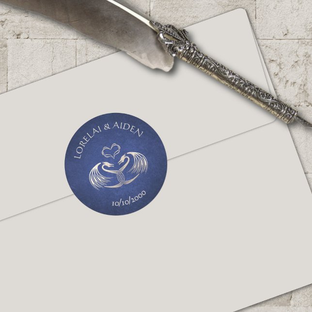 Celtic Viking Dragon Wedding Classic Round Sticker (Creator Uploaded)
